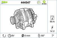 VALEO 444547 - Alternador - VALEO RE-GEN REMANUFACTURED