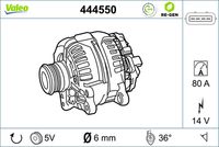 VALEO 444550 - Alternador - VALEO RE-GEN REMANUFACTURED