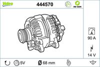 VALEO 444570 - Alternador - VALEO RE-GEN REMANUFACTURED