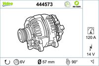 VALEO 444573 - Alternador - VALEO RE-GEN REMANUFACTURED