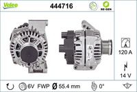 VALEO 444716 - Alternador - VALEO RE-GEN REMANUFACTURED