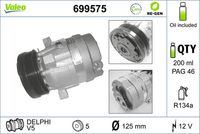 VALEO 699575 - Compresor, aire acondicionado - VALEO RE-GEN REMANUFACTURED