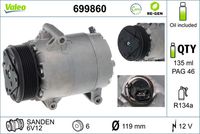 VALEO 699860 - Compresor, aire acondicionado - VALEO RE-GEN REMANUFACTURED