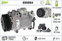 VALEO 699884 - Compresor, aire acondicionado - VALEO RE-GEN REMANUFACTURED