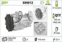 VALEO 699912 - Compresor, aire acondicionado - VALEO RE-GEN REMANUFACTURED