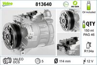 VALEO 813640 - Compresor, aire acondicionado - VALEO RE-GEN REMANUFACTURED