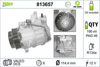 VALEO 813657 - Compresor, aire acondicionado - VALEO RE-GEN REMANUFACTURED