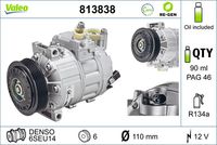 VALEO 813838 - Compresor, aire acondicionado - VALEO RE-GEN REMANUFACTURED