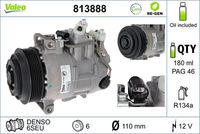 VALEO 813888 - Compresor, aire acondicionado - VALEO RE-GEN REMANUFACTURED