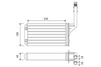 VALEO 812016 - Restricción de fabricante: BEHR<br>Material: Aluminio<br>Longitud de red [mm]: 239<br>Ancho de red [mm]: 138<br>Profundidad de red [mm]: 42<br>Tipo radiador: Aletas refrigeración unidas mecánicamente<br>