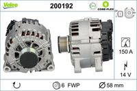 VALEO 200192 - Alternador - VALEO CORE-FLEX