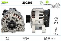 VALEO 200206 - Alternador - VALEO CORE-FLEX