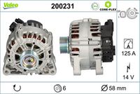 VALEO 200231 - Alternador - VALEO CORE-FLEX