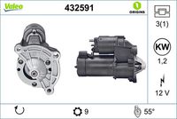 VALEO 432591 - Motor de arranque - VALEO ORIGINS NEW OE TECHNOLOGY