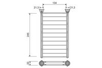 SWAG 33104925 - Equipamiento de vehículo: para vehículos sin calefacción auxiliar eléctrica<br>Tipo radiador: Aletas refrigeración soldadas<br>Material depósitos de agua (radiador): Aluminio<br>Material aletas refrigeradoras: Aluminio<br>Longitud de red [mm]: 134<br>Profundidad de red [mm]: 22<br>Ancho de red [mm]: 245<br>