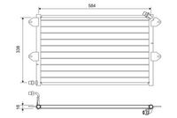 VALEO 816908 - año construcción desde: 02/2001<br>año construcción hasta: 08/2002<br>N.º de chasis (VIN) desde: 6K-1-242 001<br>Código de motor: ALD,ANV,AUC<br>Ancho de red [mm]: 590<br>Longitud de red [mm]: 328<br>Profundidad de red [mm]: 16<br>Material: Aluminio<br>Artículo complementario / información complementaria 2: con secador<br>Agente frigorífico: R 134 a<br>Ø entrada [mm]: 15<br>Ø salida [mm]: 14<br>Peso [kg]: 3,12<br>