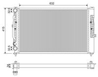 VALEO 731537 - Tipo radiador: Aletas refrigeración unidas mecánicamente<br>Ø entrada [mm]: 33<br>Ø salida [mm]: 33<br>Clase de caja de cambios: Caja de cambios manual<br>Longitud de red [mm]: 632<br>Ancho de red [mm]: 415<br>Profundidad de red [mm]: 34<br>