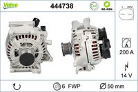 VALEO 444738 - Alternador - VALEO RE-GEN REMANUFACTURED