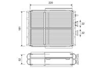 VALEO 811656 - Artículo complementario / información complementaria 2: con conducto<br>Material: Aluminio<br>Longitud de red [mm]: 185<br>Ancho de red [mm]: 255<br>Profundidad de red [mm]: 75<br>Tipo radiador: Aletas refrigeración soldadas<br>