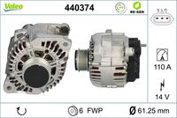 VALEO 440374 - Alternador - VALEO RE-GEN REMANUFACTURED