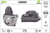 VALEO 438095 - Motor de arranque - VALEO ORIGINS NEW OE TECHNOLOGY