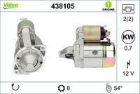 VALEO 438105 - Motor de arranque - VALEO ORIGINS NEW OE TECHNOLOGY