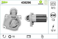 VALEO 438296 - Motor de arranque - VALEO ORIGINS NEW STOP&START OE TECHNOLOGY