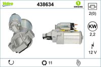 VALEO 438634 - Motor de arranque - VALEO ORIGINS NEW OE TECHNOLOGY