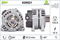 VALEO 439521 - Alternador - VALEO ORIGINS NEW OE TECHNOLOGY