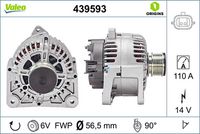 VALEO 439593 - Alternador - VALEO ORIGINS NEW OE TECHNOLOGY