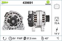 VALEO 439691 - Alternador - VALEO ORIGINS NEW OE TECHNOLOGY