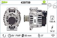 VALEO 439759 - Alternador - VALEO ORIGINS NEW OE TECHNOLOGY