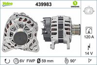 VALEO 439983 - Alternador - VALEO ORIGINS NEW OE TECHNOLOGY