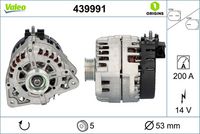 VALEO 439991 - Alternador - VALEO ORIGINS NEW OE TECHNOLOGY