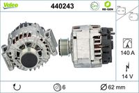 VALEO 440243 - Alternador - VALEO RE-GEN REMANUFACTURED