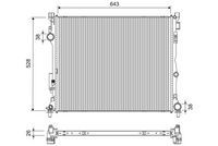 NRF 550244 - Artículo complementario/Información complementaria: Circuito de refrigerante para bajas temperaturas<br>Material: Aluminio<br>Longitud de red [mm]: 682<br>Ancho de red [mm]: 546<br>Profundidad de red [mm]: 22<br>Tipo radiador: Aletas refrigeración soldadas<br>