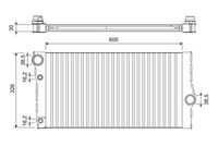 NRF 58466 - Clase de caja de cambios: Caja automática, 8 marchas<br>Clase de caja de cambios: Caja de cambios manual, 6 marchas<br>Norma de emisiones: Euro 5<br>Material aletas refrigeradoras: Aluminio<br>Profundidad de red [mm]: 32<br>Longitud de red [mm]: 606<br>Ancho de red [mm]: 310<br>Ø entrada [mm]: 38,5<br>Ø salida [mm]: 38,5<br>Tipo radiador: Aletas refrigeración soldadas<br>Artículo complementario / información complementaria 2: sin caperuza<br>Artículo complementario / información complementaria 2: sin depósito de compensación<br>Artículo complementario / información complementaria 2: sin bastidor<br>Artículo complementario/Información complementaria: con juntas<br>Material depósitos de agua (radiador): Aluminio<br>