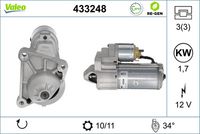 VALEO 433248 - Motor de arranque - VALEO RE-GEN REMANUFACTURED