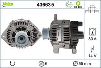 VALEO 436635 - Alternador - VALEO RE-GEN REMANUFACTURED