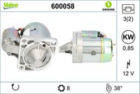 VALEO 600058 - Motor de arranque - VALEO ORIGINS NEW OE TECHNOLOGY