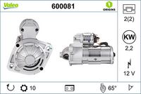 VALEO 600081 - Motor de arranque - VALEO ORIGINS NEW OE TECHNOLOGY