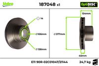 FEBI BILSTEIN 21155 - Disco de freno