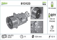 VALEO 813123 - Compresor, aire acondicionado - VALEO ORIGINS NEW OE TECHNOLOGY