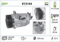 VALEO 813144 - Compresor, aire acondicionado - VALEO ORIGINS NEW OE TECHNOLOGY