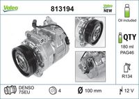 VALEO 813194 - Compresor, aire acondicionado - VALEO CORE-FLEX