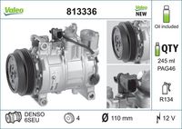 VALEO 813336 - Compresor, aire acondicionado - VALEO CORE-FLEX