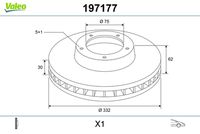 VALEO 197177 - Disco de freno