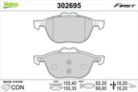 VAICO V4080281 - año construcción desde: 10/2013<br>Contacto avisador de desgaste: no preparado para indicador de desgaste<br>Artículo complementario/Información complementaria: sin accesorios<br>Sistema de frenos: ATE<br>Altura 1 [mm]: 67,3<br>Altura 2 [mm]: 62,5<br>Ancho 1 [mm]: 156,3<br>Espesor/grosor 1 [mm]: 17,6<br>Espesor/grosor 2 [mm]: 18,1<br>Contacto avisador de desgaste: excl. contacto de avisador de desgaste<br>Lado de montaje: Eje delantero<br>Ancho 2 [mm]: 156,3<br>Peso [kg]: 1,884<br>