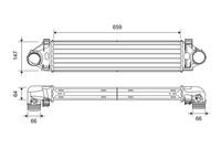 VALEO 818296 - Longitud de red [mm]: 660<br>Ancho de red [mm]: 152<br>Profundidad de red [mm]: 64<br>Número de fabricación: CNG-VV-002<br>Material aletas refrigeradoras: Aluminio<br>Material depósitos de agua (radiador): Plástico<br>Tipo de refrigeración: refrigerado por aire<br>Tipo radiador: Aletas refrigeración soldadas<br>