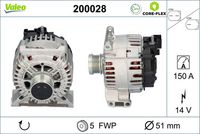 VALEO 200028 - Alternador - VALEO CORE-FLEX